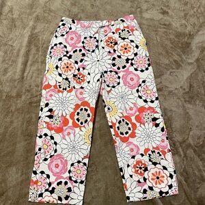 Ann Trinity Vintage 70s Floral Pattern Crop Pants Size 8